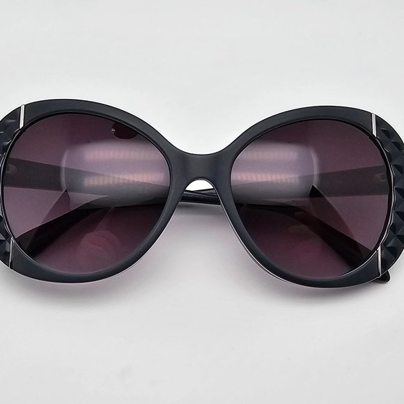Moschino MO742S04 Dark Blue Frame Dark Purple Gradient Lens Sunglasses w/ Case